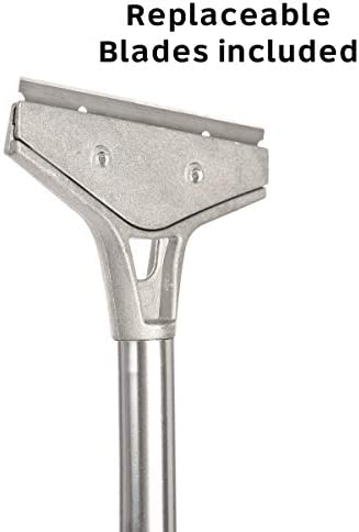 Alpine Industries 4-Inch Industrial Floor Scraper Comfort-Grip Razor Blades & Floor Stripper | Includes 10 Replacement Razor Blades | Scraper Tool for Windows, Walls, Floors & More