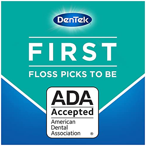 DenTek Complete Clean Easy Reach Floss Picks | Advanced Fluoride Coating, Mouthwash Blast Flavor| 75-Count | 6-Pack
