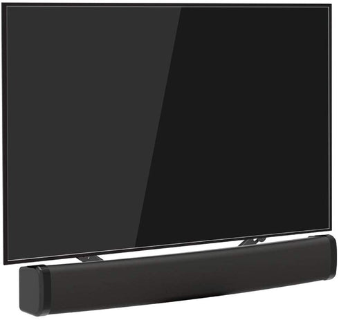Barkan Universal Soundbar Mount, Adjustable Bracket for Mounting Above or Under The TV, Sizes 13-80 inch, Fits Most of Sound Bars Up to 14 lbs, Easy Assembly Black