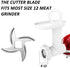 2 Pieces Size 12 Meat Grinder Blade Parts Stainless Steel Knife Cutter Replacement for Grinders Attachment Electric or Manual