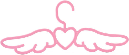 Plastic Clothes Hanger Heart Hangers Space Saving Cute Hangers for Outside Clothes Closet for Shirt Suit Coat 10PCS (Pink)