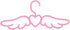 Plastic Clothes Hanger Heart Hangers Space Saving Cute Hangers for Outside Clothes Closet for Shirt Suit Coat 10PCS (Pink)