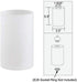 Giluta Frosted Seeded Glass Shade Cylinder Glass Lamp Shade Replacement, Modern Style Wall Sconce Pendant Lamp Shades with 1-5/8 Inch Fitter (A00008)