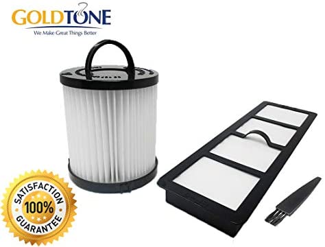 GoldTone Replacement Vacuum Filters Fit Eureka AS1000 Series Upright Air Speed Vacuum Cleaner Replaces Eureka EF-6 and DCF-21 Part No. 67821, 68931, 68931A, EF91, EF-91, EF-91B (Combo Pack)