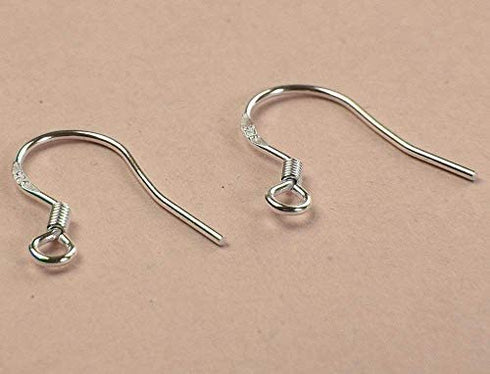 JIEHUN 925 Sterling Silver French Wire Earring Hooks Fish Hook Earrings Sterling Silver Earwires Sterling Silver Jewelry Ear Hooks Earring Findings?100?