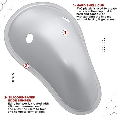 RDX Groin Protector Cup Men, Boxing Kickboxing MMA Muay Thai Sparring Groin Guard, Ventilated Adjustable, Jockstrap Taekwondo Karate Fighting Training, Underwear Jiu Jitsu BJJ Protection, Boys Youth