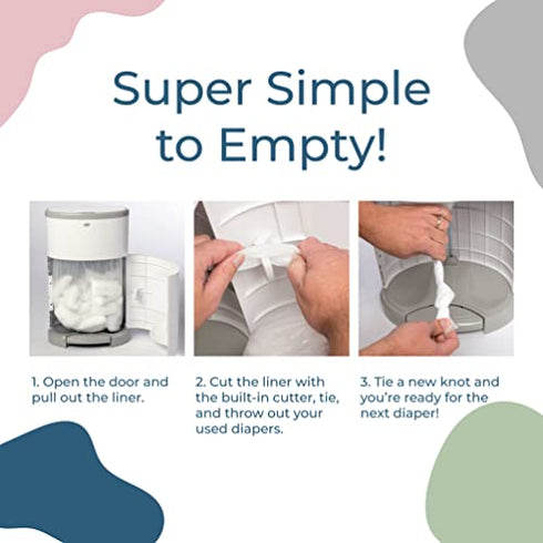 Dekor Classic Diaper Pail Refills | 2 Count | Most Economical Refill System | Quick & Easy to Replace | No Preset Bag Size – Use Only What You Need | Exclusive End-of-Liner Marking | Baby Powder Scent