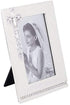 8" First Holy Communion White Frame with Silver Scroll Chalice Design - Holds 4x6 Photo