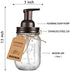 SheeChung Mason Jar Foaming Soap Dispenser-Rustproof Stainless Steel Lid & Foaming Soap Pump,Best Hand Foam Soap Dispenser Glass for Bathroom Vanities or Kitchen Sink,Countertops-Bronze (1 pk)