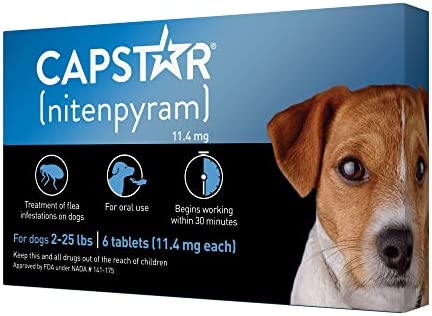Capstar Flea Tablets for Dogs 2-25 lbs., Count of 12, 12 CT