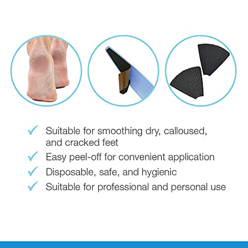 Flowery Foot File Easy Peel Pro Pad, Disposable Replacement Adhesive Pad for D-Files - Combo Pack 24 pcs