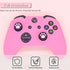 BRHE Cute Skin Cover for Xbox-One / Series X/S Controller Anti-Slip Silicone Grip Protective Case Accessories Set Wireless/Wired Gamepad Joystick with 2 Cat Paw Thumb Grips Caps (Deep Pink)