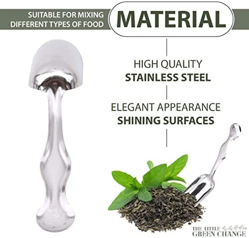 Mini Scoops for Dry Goods - 20Pcs Stainless Steel Canister Kitchen Scoop for Tea, Coffee, Ice Scooper for Ice Maker - Stainless Steel Scoops for Flour and Sugar Scoop for Canister Metal Scooper