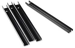 Lorell File Rail, Platinum Gray, 15.88 x 1.13 x 0.5 inches, 4 count, Pack of 1