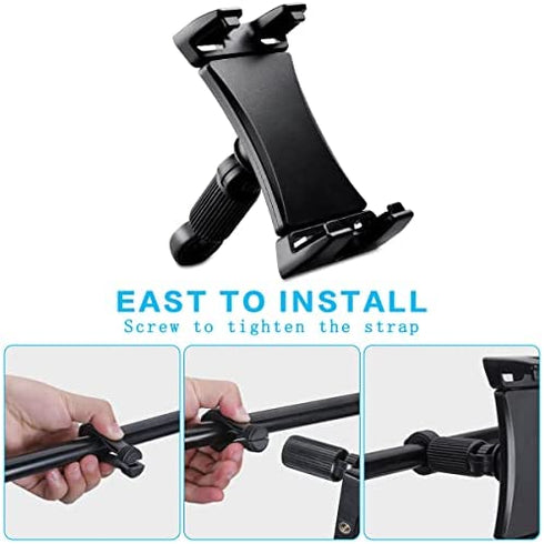 JUBOR Tablet Mounts for Microphone Stands, Microphone Tablet Holder, Mic Music Stand for iPad, iPad Pro, iPad Air, iPad Mini, 2, 3, iPhone, Smartphone 4.7-12.9" Tablets