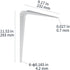 Amazon Basics Shelf Bracket - 10" x 12", White, 10-Pack