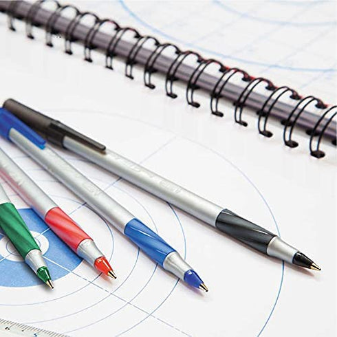 BIC Round Stic Grip Xtra Comfort Ballpoint Pen, Medium Point (1.2mm), Purple, 12-Count Pack (GSMG11-PPL)