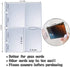 HillGone 320 Pockets Trading Card Sleeves, 4 Pockets Card Storage Album Pages Photocard Sleeves