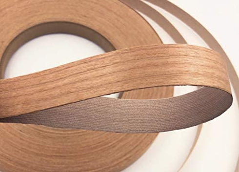 Edge Supply Cherry 3/4” X 50' Roll of Plywood Edge Banding – Pre-glued Real Wood Veneer Edging – Flexible Veneer Edging – Easy Application Iron-on Edge Banding for Furniture Restoration – Made in USA