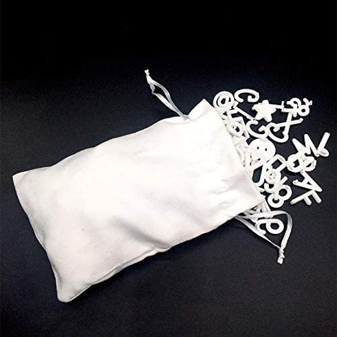 340 Characters White Letter Set for Changeable Felt Letter Boards, 3/4 Inch Letters with Gift Cloth Bag Including Numbers, Symbols,Letters