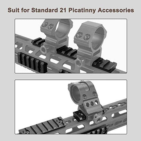 Bontok Picatinny Rail Set, 3-Slot 5-Slot 7-Slot 9-Slot 11-Slot 13-Slot Aluminum Picatinny Rails Section with 13 T-Nuts & 13 Screws & 6 Allen Wrench