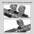 Bontok Picatinny Rail Set, 3-Slot 5-Slot 7-Slot 9-Slot 11-Slot 13-Slot Aluminum Picatinny Rails Section with 13 T-Nuts & 13 Screws & 6 Allen Wrench