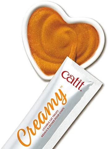 Catit Creamy Lickable Cat Treat, Healthy Cat Treat, Salmon, 12 Pack