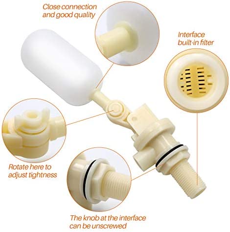 MUDUOBAN 2 Pack Float Valve for Stainless Steel Automatic Waterer Bowl Horse Cattle Goat Sheep Pig Dog Water Trough Farm Supplies Livestocktool