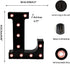 OYCBUZO Light Up Black Alphabet Marquee Letters Sign LED Marquee Number Lights Sign for Night Light Home Bar Christmas Lamp Birthday Party Wedding Decoration L