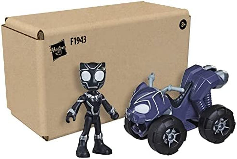 Spidey and His Amazing Friends Marvel Black Panther Action Figure and Panther Patroller Vehicle, for Kids Ages 3 and Up