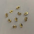monochef 10pcs/5 Pairs 14K Yellow Gold Earring Backs Replacement Secure Ear Locking for Stud Earrings Ear Nut for Posts, 5x6mm