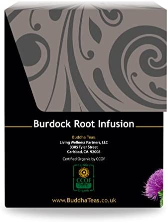 Buddha Teas Organic Burdock Root Tea - OU Kosher, USDA Organic, CCOF Organic, 18 Bleach-Free Tea Bag