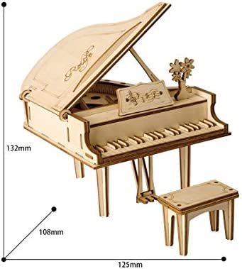 ROBOTIME 3D Laser-Cut Puzzle Grand Piano Model Kits DIY Arts & Crafts Great Gift Toys