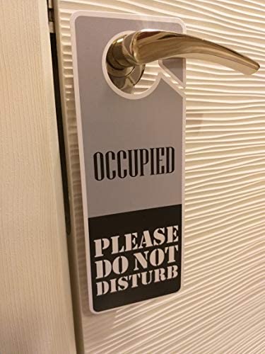 CLEVER SIGNS Do Not Disturb Sign - Occupied, 2 Pack, Door Hanger, Double Sided, Ideal for Using in Any Places Like Bathroom, Home Office, Conference Room, Shared Apartment, Restroom etc.