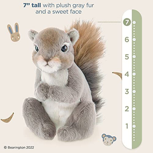 Bearington Lil' Peanut Plush Stuffed Animal Squirrel, 7 inch