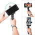 Ergonomic Anti-Falling Cell Phone Vlogging Hand Grip Stabilizer Smartphone Holder Rig Mount Video Kit w/ Safety Strap Portable Selfie Stick for iPhone Samsung (Landscape+Portrait)-Mic /Light Adapter