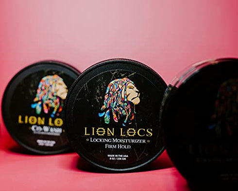 Lion Locs Firm Hold Hair Locking Dreadlock Gel Cream for Dreads, Braids, Braidlocks, Locks, Interlocks, Sisterlocks, Brotherlocks, and Styling - Large Container, Residue and Build-Up Free (8oz)