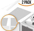 Silicone Gap Covers (2 Pack) Stove Spacer Fillers Heat Resistant Seals Gaps Between Stovetop and Counter, Easy to Clean (21 Inches, semi-clear)
