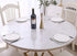 Clear Round Vinyl Fitted Tablecloth Waterproof Oilcloth Heavy Duty Elasticized Table Cover Elastic Edge Design Plastic Tablecloth Protector For Round Table (Small Round Fits Table up 40"-44" Diameter)