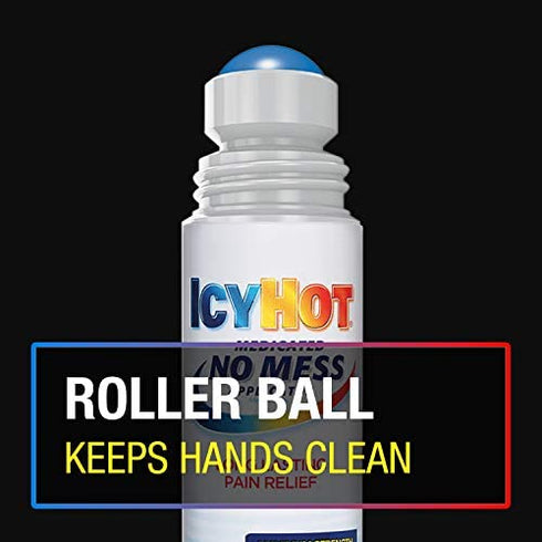 Icy Hot Medicated Pain Relief Liquid with No Mess Applicator, Maximum Strength, 2.5 fl. oz.