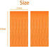 Zotemo 2 Pack Orange Fringe Curtains, 3 Feet Wide and 8 Feet Tall, Shimmer Curtain Backdrop for Birthday Wedding Prom Party Decoration