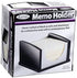 Kantek Black Acrylic and Silver Aluminum Sticky Note Dispenser, 3"x3" Self Stick Note Pad Holder, Office Organizer, Desk Accessory