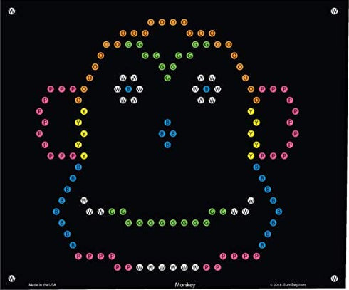 IllumiPeg Zoo Refill templates for Basic Fun Lite Brite Ultimate Classic (10 Sheets, 7x8)