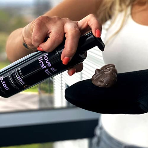 b.tan Body Self Tanning Mitt | I Don't Want Tan On My Hands - Self Tanning Applicator Glove with Thumb, Streak-Free, Even Application, Velvety Soft, Reusable & Washable Sunless Tan, Body Lotion, Tanning Lotion, & More