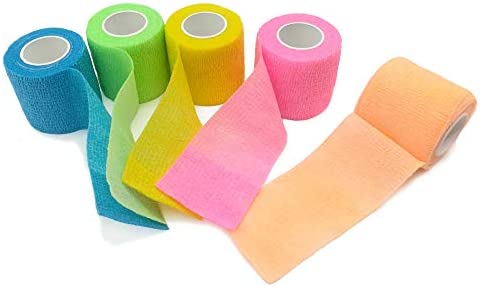 DE Sports Pre-Wrap,12 Pieces Rainbow Pack of Athletic Tape for Sports,Wrist,Ankle