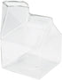 12 Ounce Glass Milk Carton, 1 Reusable Milk Carton Creamer - Durable, Serve Cream, Milk, or Juice, Clear Glass Mini Milk Carton, Dishwasher-Safe, For Homes or Restaurants - Restaurantware