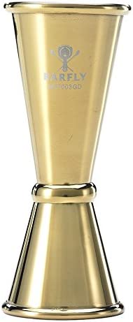 Barfly Japanese Style Jigger, 1 oz x 1-1/2 oz, Gold