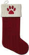 St Nicholas Square 21" Monogram Paw Print" Pet Knit Christmas Stocking