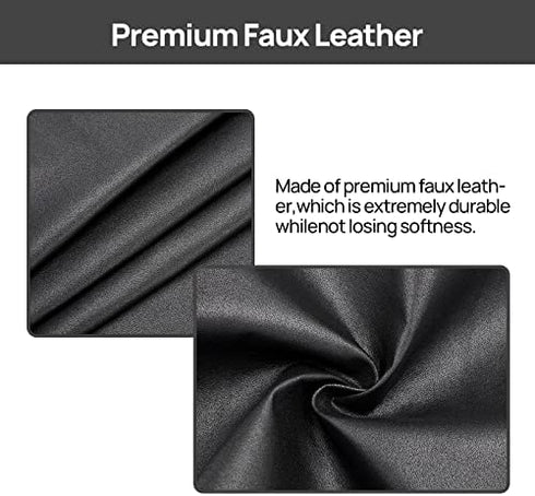 Teniux Remote Control Holder Faux Leather Armrest Organizer with 6 Pockets for recliner couch sofa, Armchair Caddy for Smart Phone, Book, Magazines, Ipad, Remotes (Black)