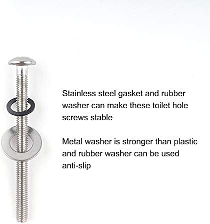 Toilet Seat Hinge Screw Compatible with TOTO Toilet, Expanding Rubber Bolt Top Nuts Set for Top Mount Toilet Seat Tightening Kit Replacement,Toilet Seat Blind Hole Fixing Kit for TOTO Toilets,2 Pack